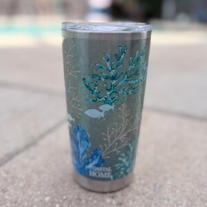 Stainless Steel 20oz Tumbler - Coral Reef with Sea Turtle & Seahorse
